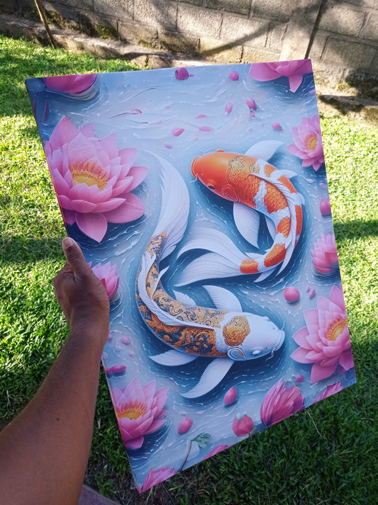 Canvas Wall Art (CA0002) - Dual Koi Fish